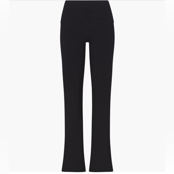 SKIMS Cotton Jersey Foldover Pant | Soot | Size S - Picture 4 of 7